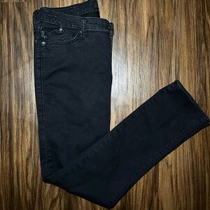 Rock & Republic Slim /Skinny Black Size 12 Mid Rise Women
